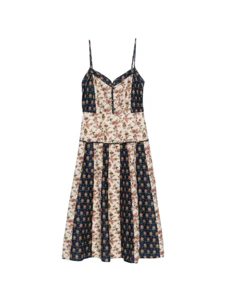 Rochie midi Polo Ralph Lauren cu model floral cu imagine albastru