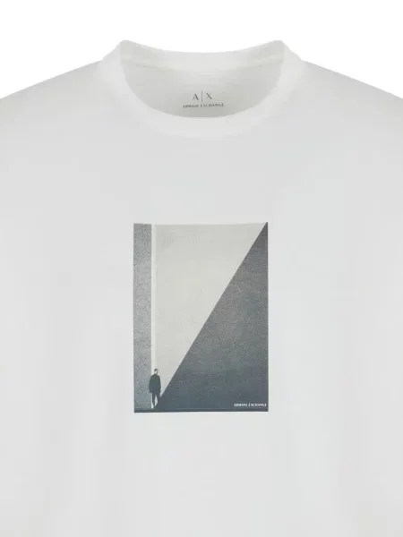 Tricou Armani Exchange cu imagine alb