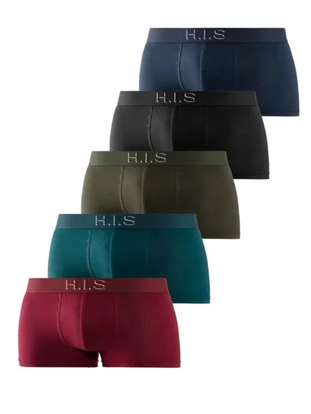 H.I.S Boxeri albastru / kaki / verde petrol / roșu negru