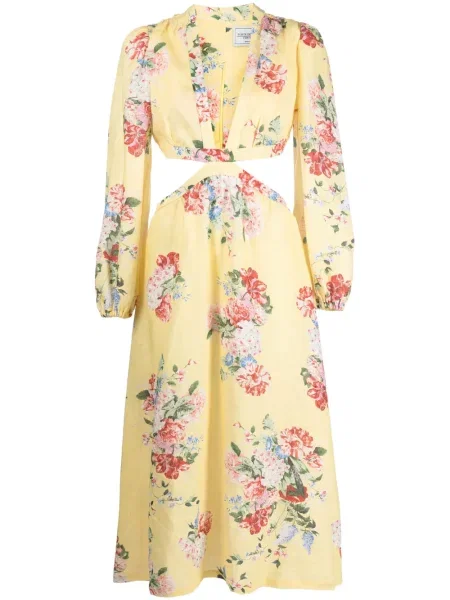 Rochie Forte Dei Marmi Couture de in cu model floral cu imagine galben