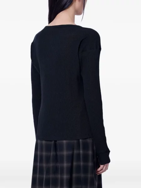 Top Our Legacy cu guler henley negru