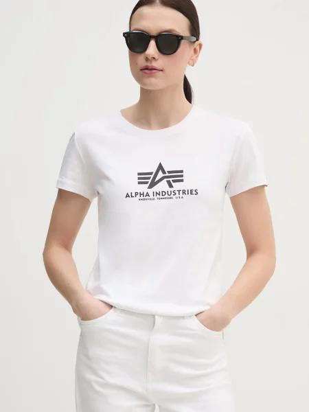 ALPHA INDUSTRIES Majica crna bijela
