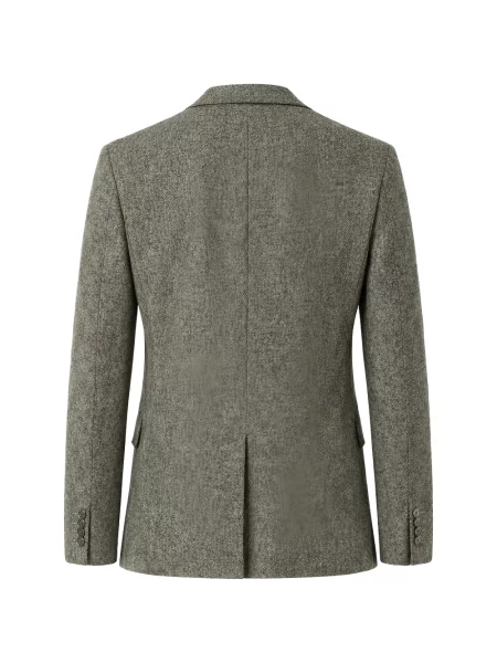 Sacou Pal Zileri cu model herringbone verde