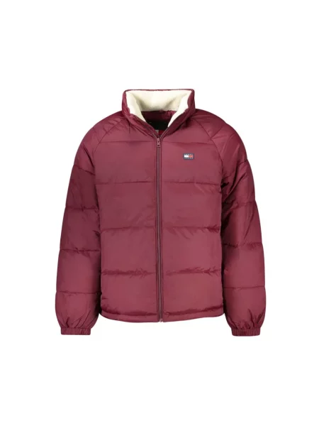 Kurtka jeansowa Tommy Jeans z długim rękawem czerwona
