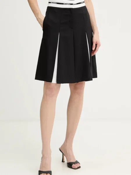 Karl Lagerfeld fustă cu lână negru