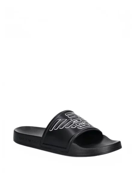 Papuci Emporio Armani cu imagine negru
