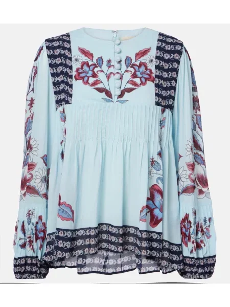 Bluză Farm Rio plisată albastru