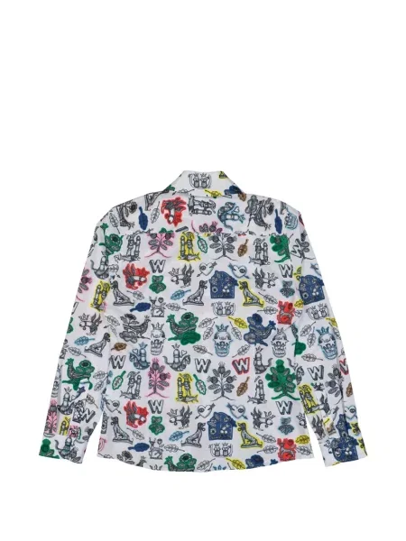 Cămașă Walter Van Beirendonck cu imagine alb