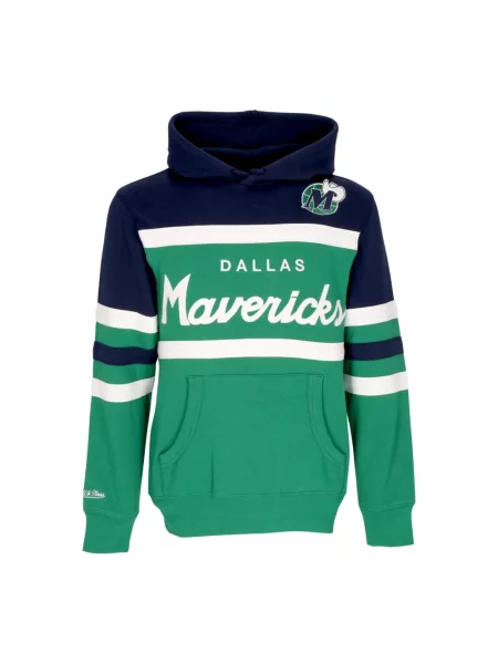 Bluza z kapturem Mitchell & Ness zielona