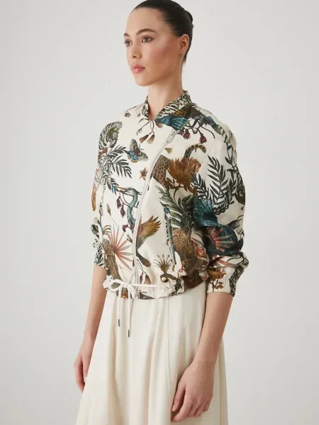 Ленено яке бомбър Medicine преходен модел с уголемена кройка бежово