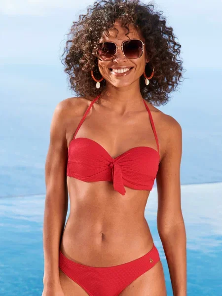 LASCANA Bikini zgornji del rdeča