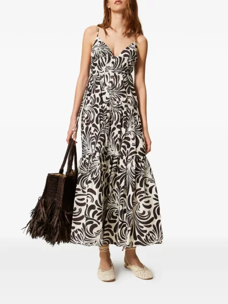 Maxi rochie maxi Twinset cu imagine de costum