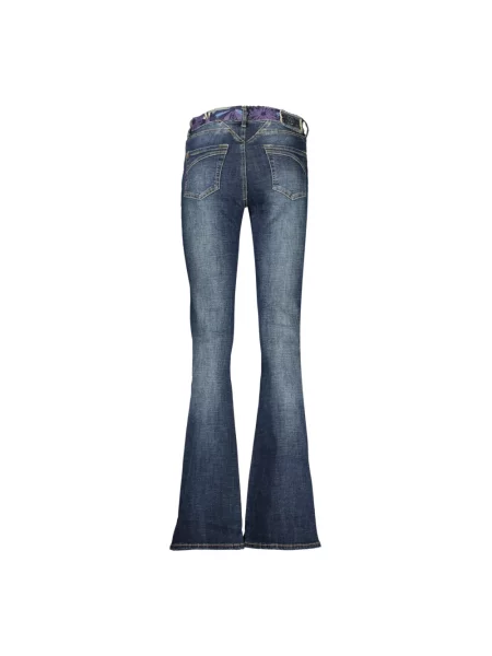 Jeansy Desigual z paskiem niebieskie