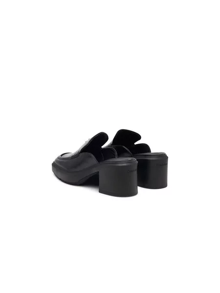 Šľapky Calvin Klein Block Heel Mule Lth Hdw čierna