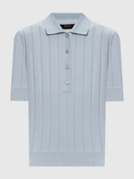Поло RIGEL з вовни Moorer блакитне