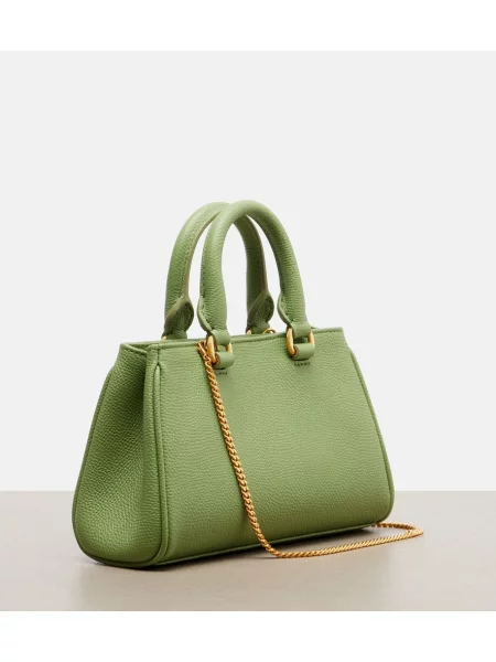 Top Valentino Garavani din piele verde