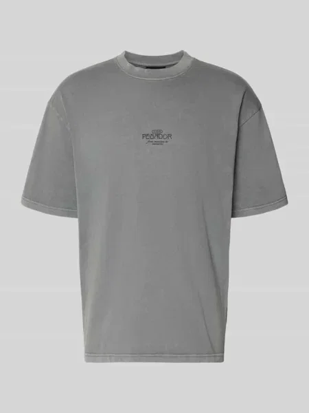 Oversized t-shirt z rękawem o dł. model Trebic' Pegador