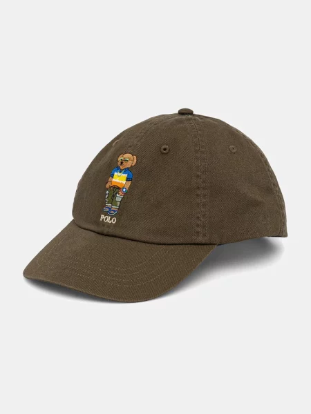 Czapka z daszkiem Polo Ralph Lauren z twillu zielona