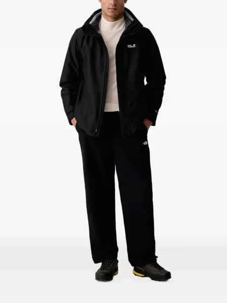 Geacă Jack Wolfskin cu glugă negru