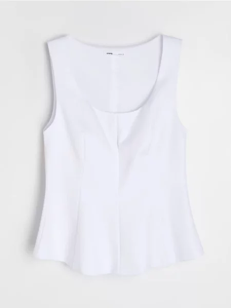 Слім блуза без рукавів білий