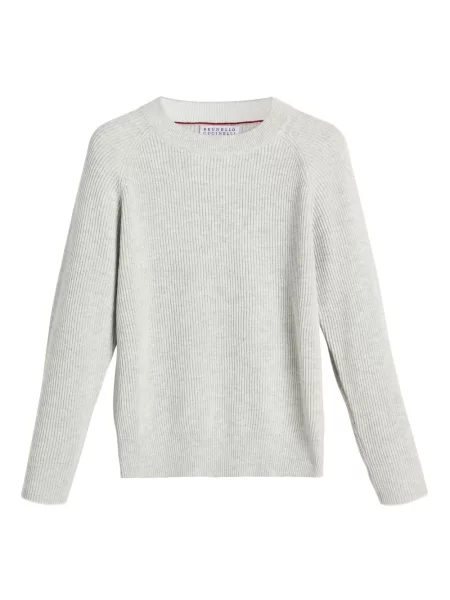 Sweter dziecięcy Brunello Cucinelli biały