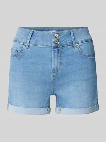 Szorty jeansowe o kroju regular fit z mieszanki bawełny model ‘CARMEN’ Only niebieskie