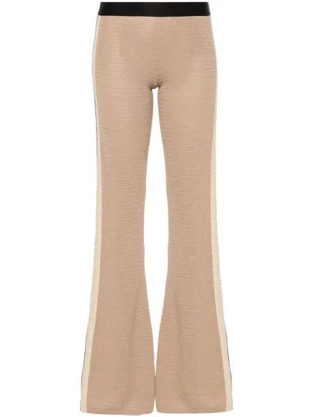 Pantaloni Palm Angels tricotate maro