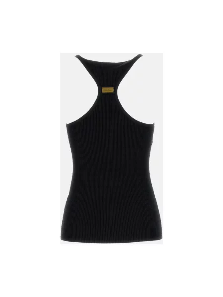 Dzianinowy top Elisabetta Franchi czarny