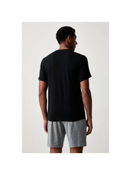 Emporio Armani Underwear piżama dwuczęściowa z czarna