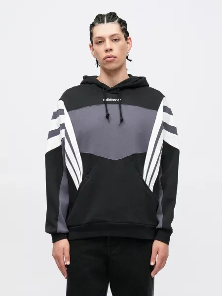 ADIDAS ORIGINALS Majica SANTIAGO siva / črna bela