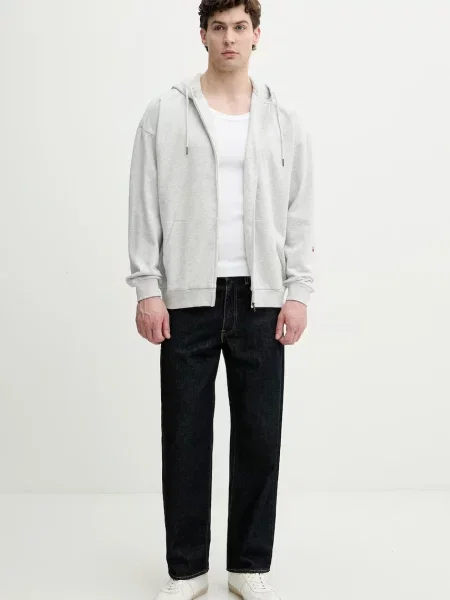 TOMMY HILFIGER Majica pegasto / bela siva