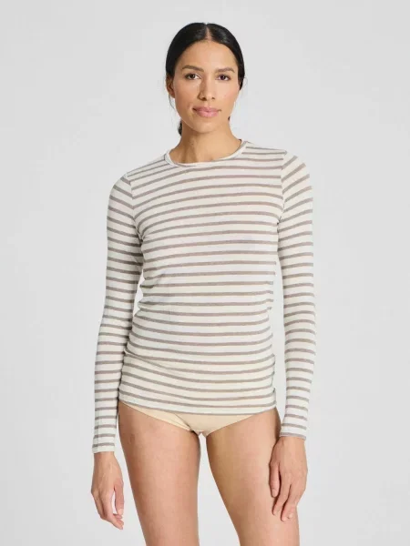 Gai+Lisva Tricou Thyra maro deschis alb