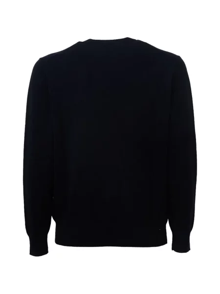 Pulover Mc2 Saint Barth cu broderie de lână albastru