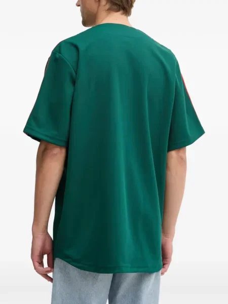 Pantaloni Adidas cu broderie cu dungi alergare negru