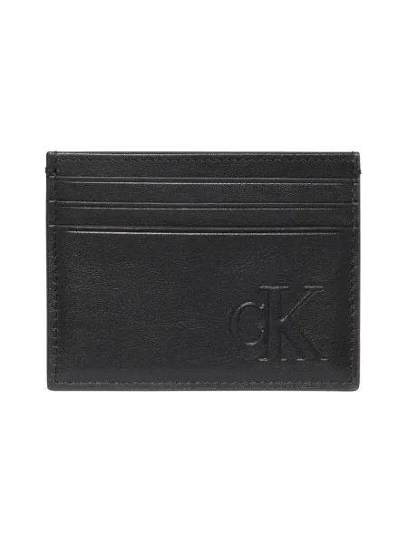 Kožená peňaženka Calvin Klein Jeans čierna