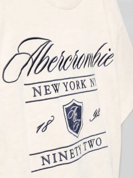 T-shirt w kroju regular fit z haftowanym logo Abercrombie&fitch