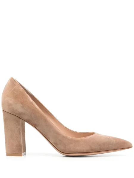 Pantofi cu toc Gianvito Rossi cu toc bloc maro