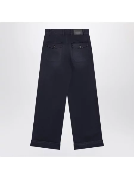 Jeansy Acne Studios z przetarciami niebieskie
