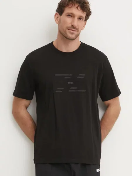 Boss Green tricou din barbati cu imprimeu negru