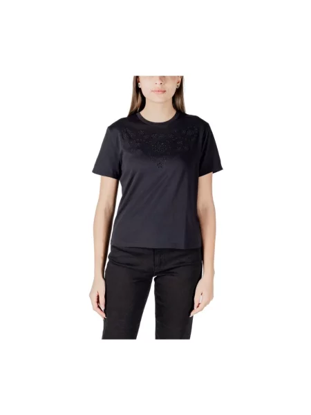 Koszulka Jacqueline De Yong z okrągłym dekoltem czarna