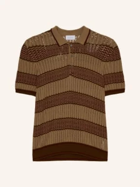 Baldessarini Koszulka Polo Z Dzianiny beige beżowa