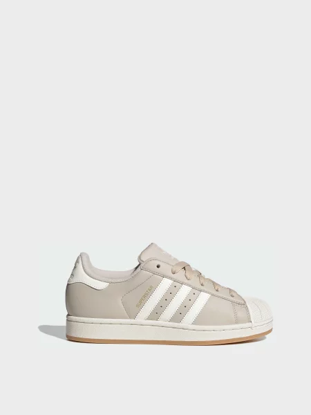 Кожаные кеды Adidas бежевые