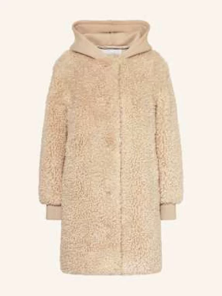 Marc O'polo Denim Pluszowy Płaszcz Z Mieszanki Materiałów beige beżowy