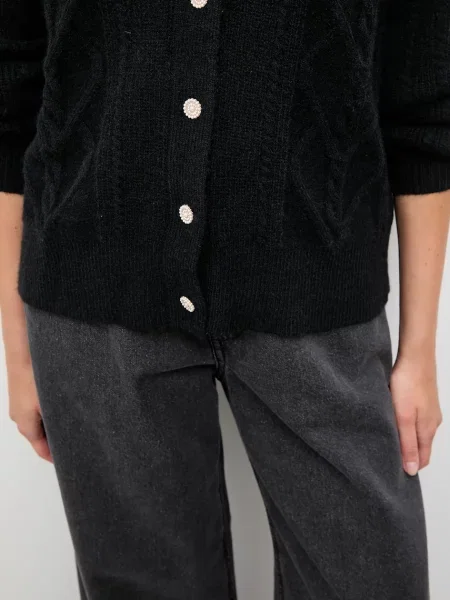 Кардиган з кашеміром Answear.LAB чорний