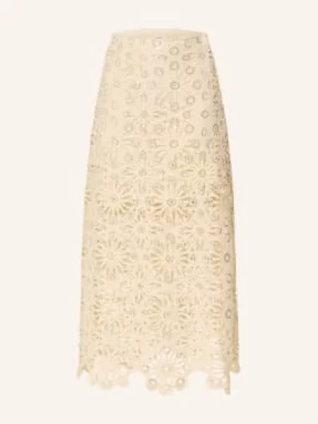 Suncoo Spódnica Szydełkowa Fanny Z Cekinami beige beżowa
