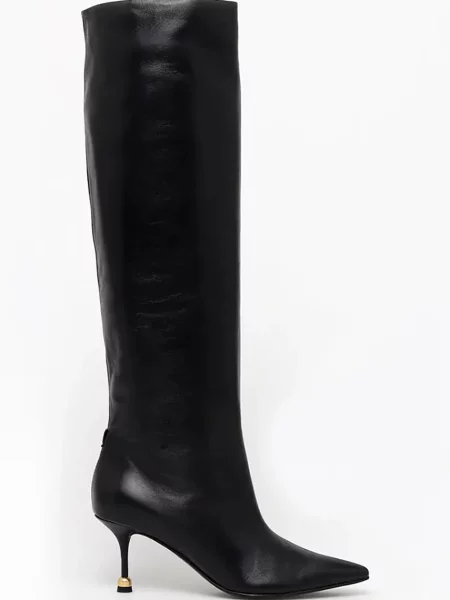 Vanda Novak ghete de piele Kaja Deep Black cu cui negru