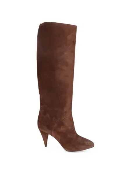 Botine Casadei din piele de căprioară maro