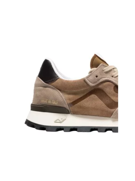 Sneakersy No Map Society skórzane beżowe
