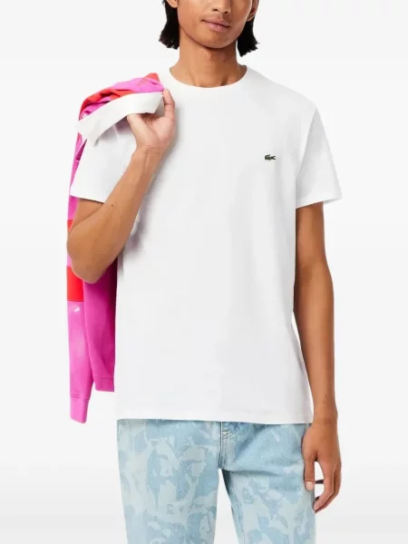 Tricou Lacoste cu autograf alb