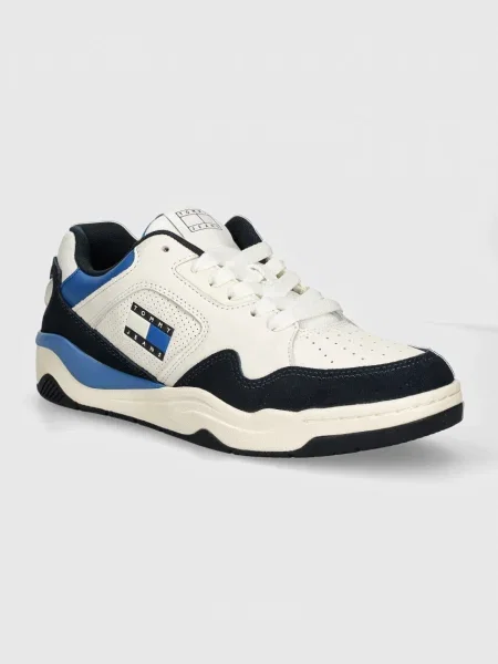 Маратонки Tommy Jeans TJM NEW BASKET SNEAKER LC синьо бяло